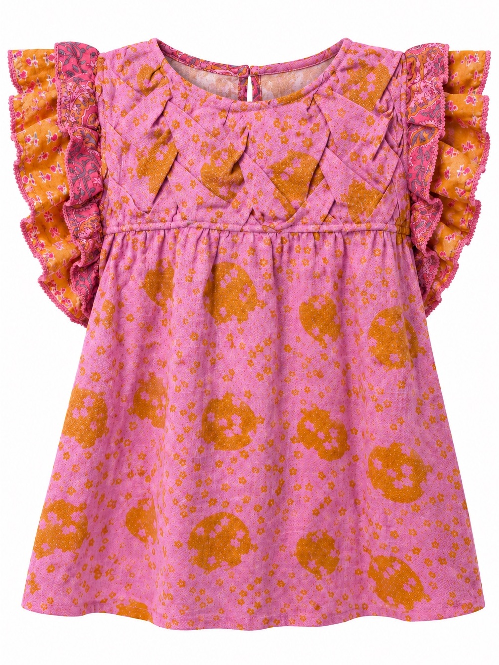 THML Pink Yellow 100% Cotton size Medium Top Shirt